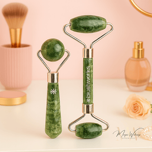 Brushworks  - Conjunto de Jade Roller & Globe