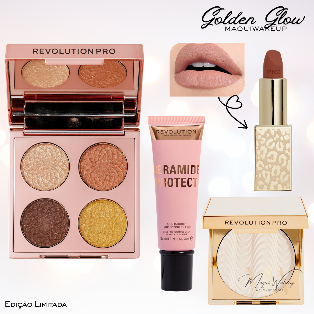 Maquiwakeup x Revolution - Coffret Golden Glow – Edição Limitada 1