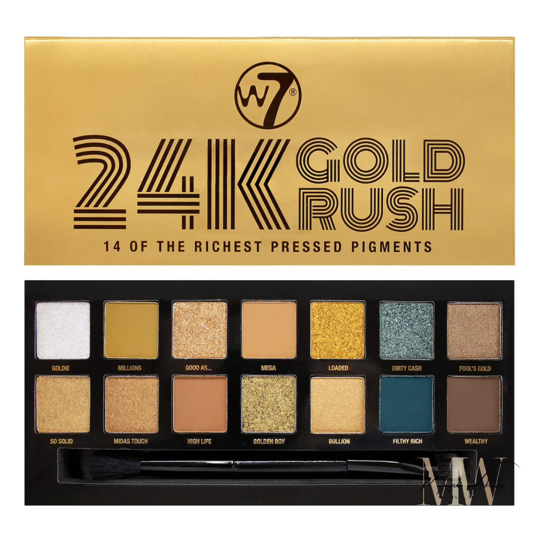 W7 - Paleta de Pigmentos Prensados ​​24K Gold Rush 1