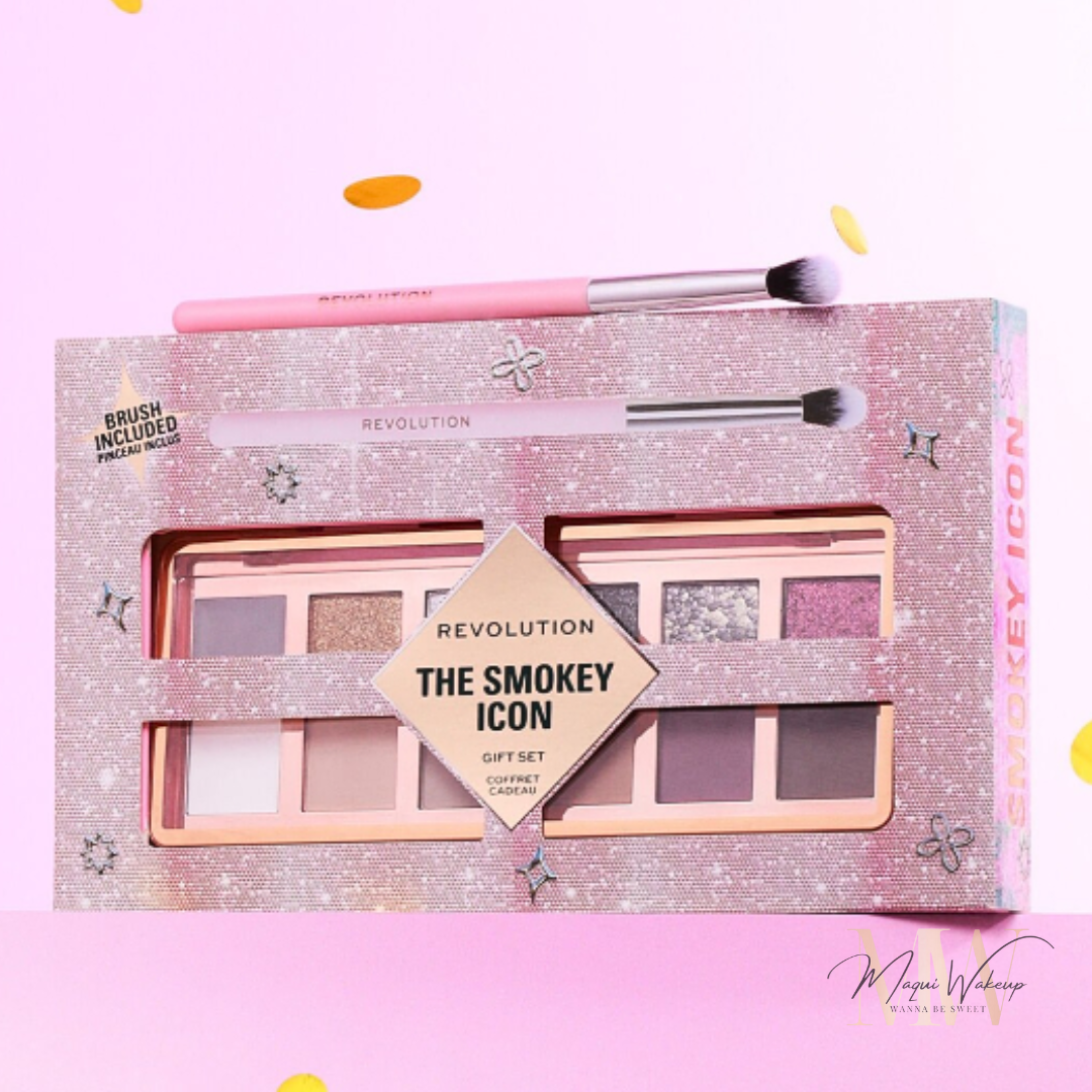Revolution – Coffret The Smokey Icon Gift Set (Paleta + Pincel de Esfumar) 1