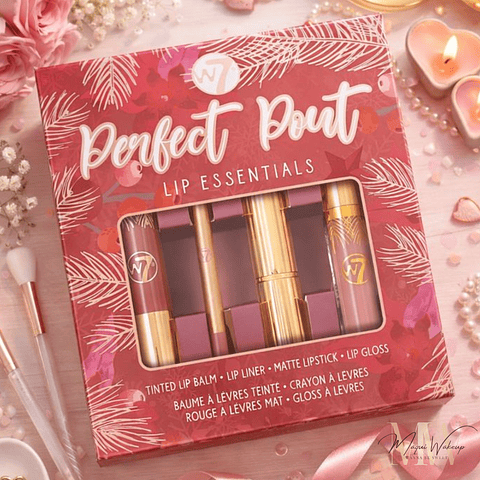 W7 – Conjunto labial Perfect Pout Lip Essentials