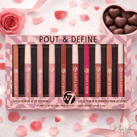 W7 - Conjunto labial Pout & Define