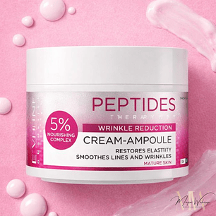 Eveline Cosmetics - Creme Anti-Rugas com Péptidos (Peptides Therapy Cream-Ampoule)
