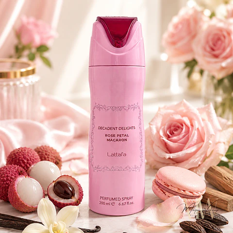 Lattafa - Spray Perfumado Rose Petal Macaron 200ml