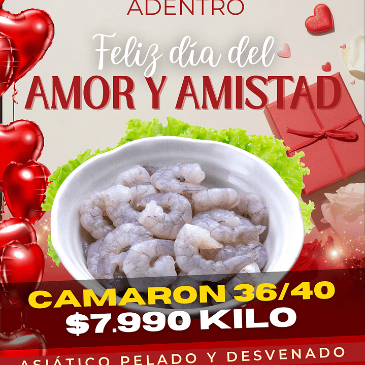 Camarón 36/40 Asiático 1KG 1