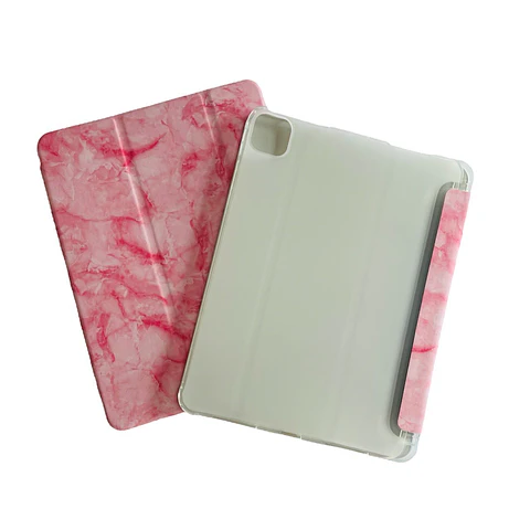 Funda iPad Pro 11" 2018 2020 2021 Estilo Mármol Con Ranura Apple Pencil