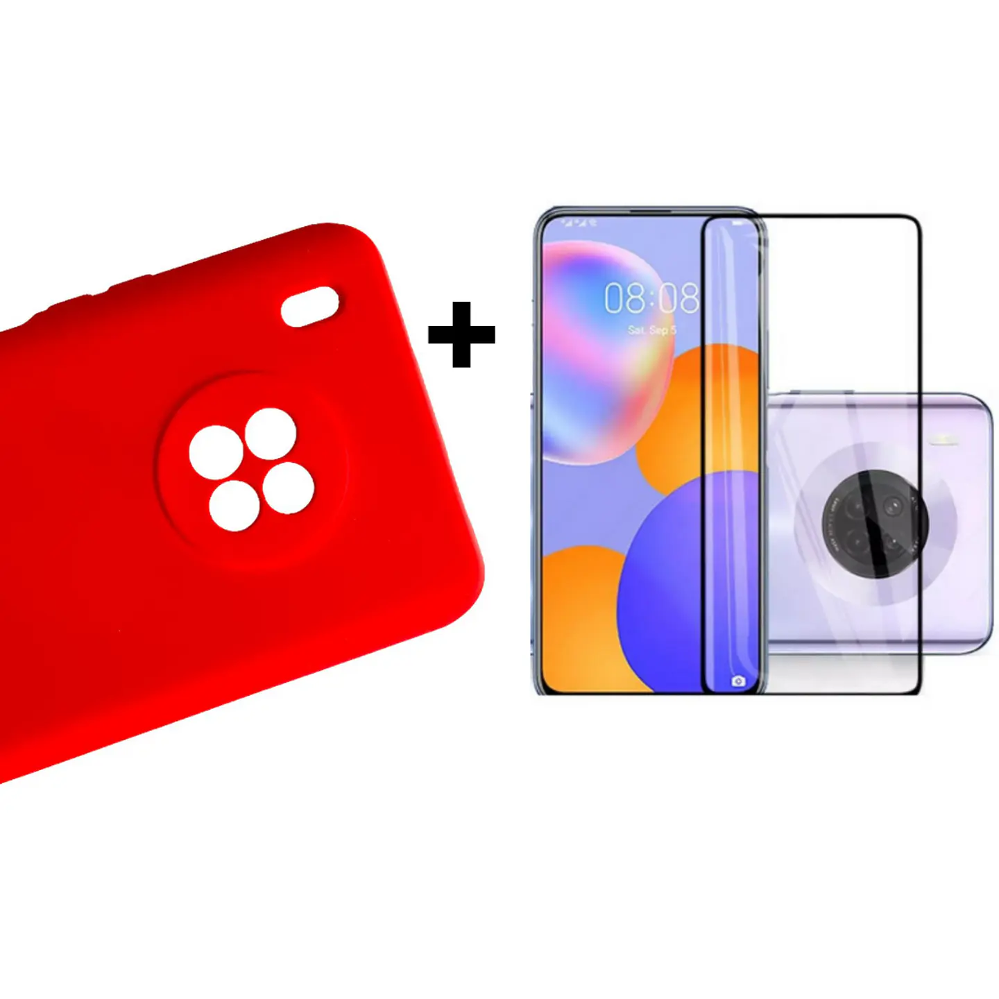 Carcasa Para Huawei Y9A Silicona Color + Mica   4