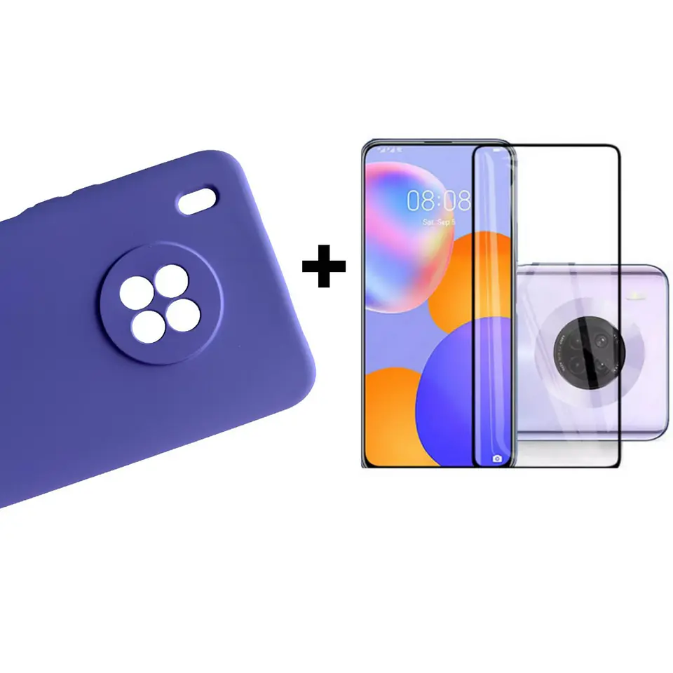Carcasa Para Huawei Y9A Silicona Color + Mica   5