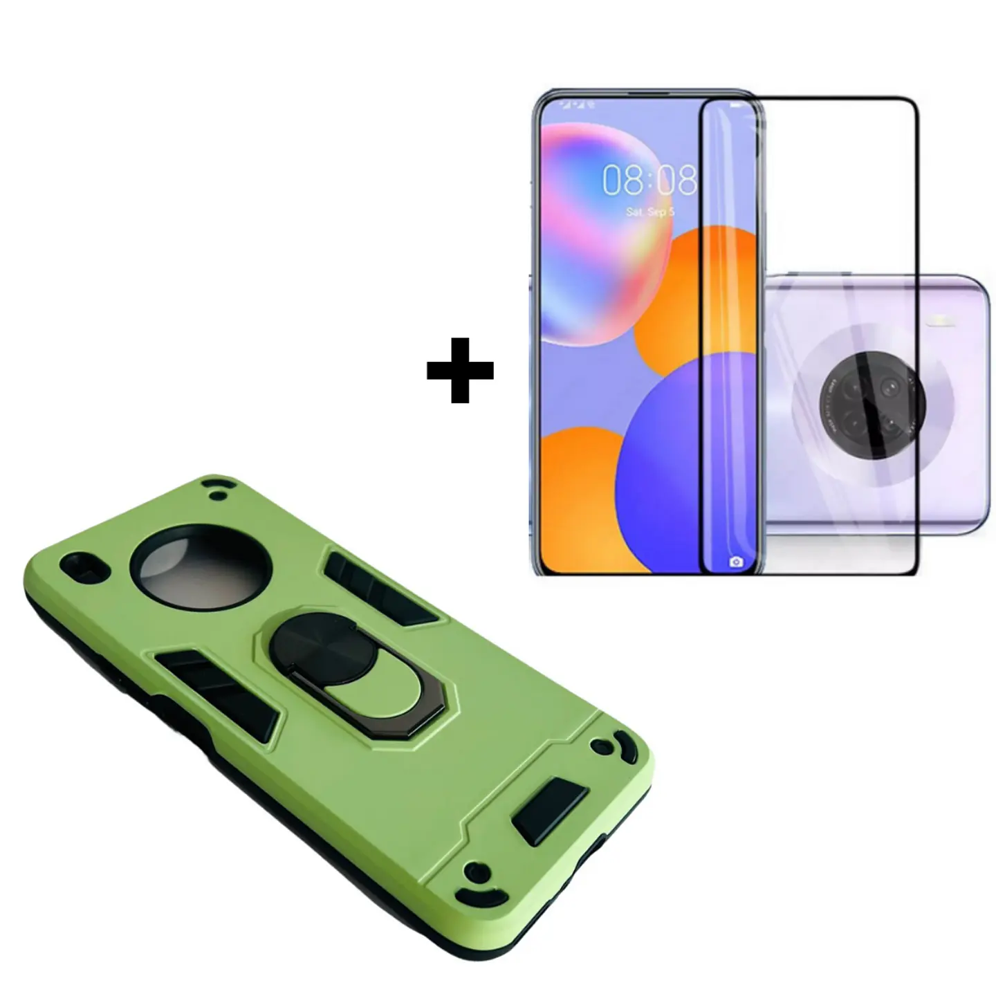 Carcasa Para Huawei Y9A Golpes Anillo + Mica   3