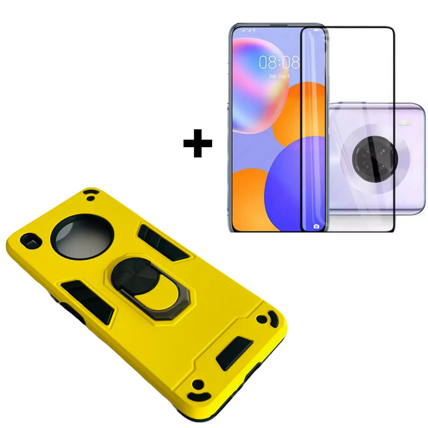 Carcasa Para Huawei Y9A Golpes Anillo + Mica   4