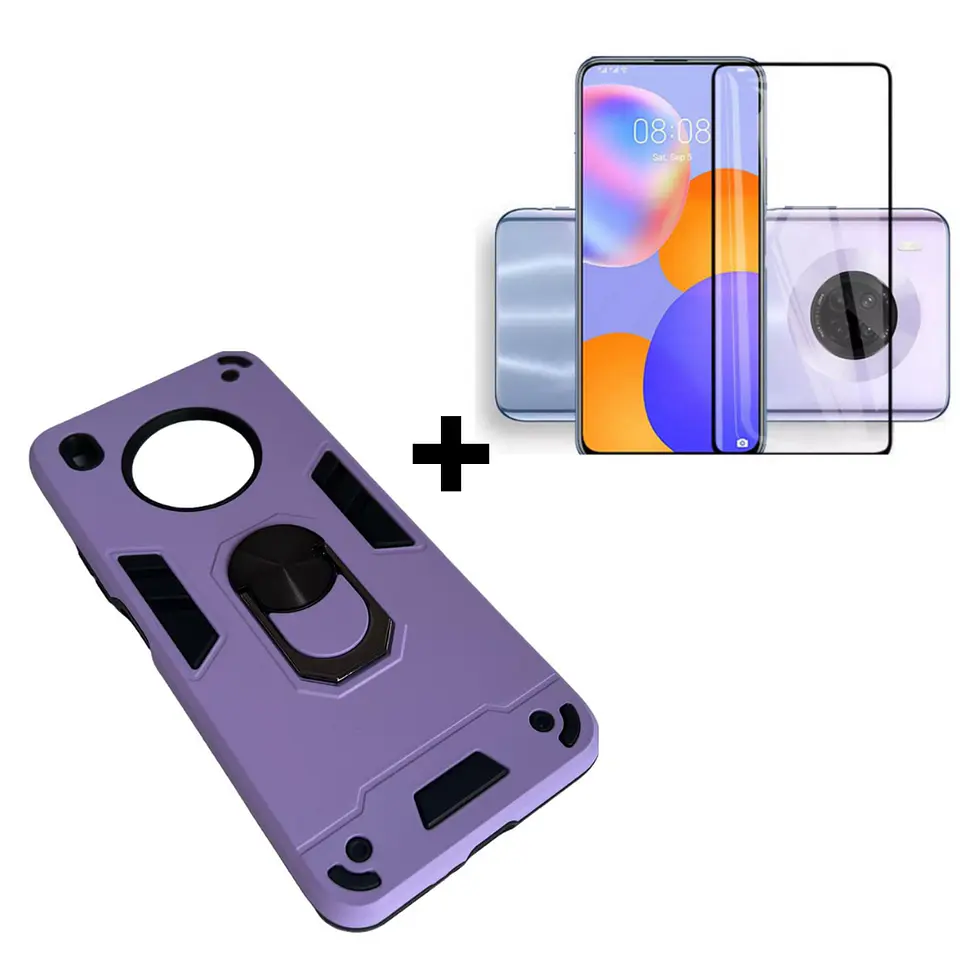 Carcasa Para Huawei Y9A Golpes Anillo + Mica   1