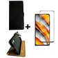 Carcasa Para Xiaomi Poco F3 Flip Cover Agenda + Mica Lámina   - Miniatura 1