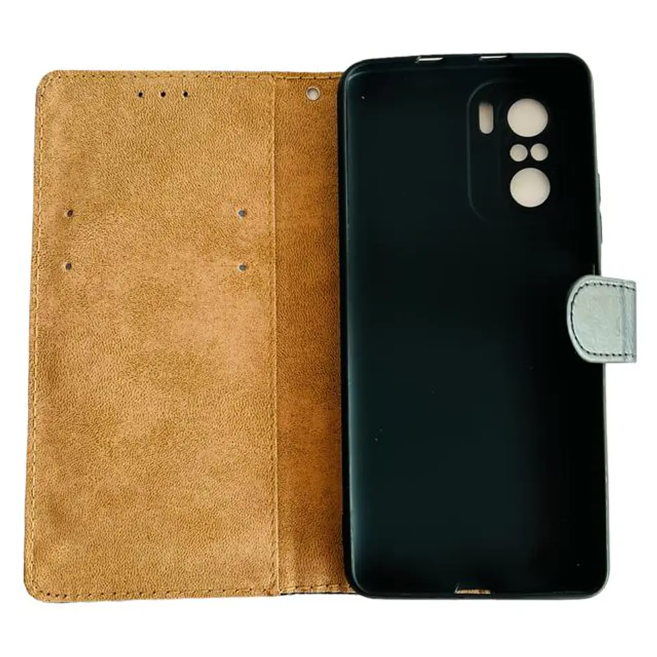 Carcasa Para Xiaomi Poco F3 Flip Cover Agenda + Mica Lámina   3