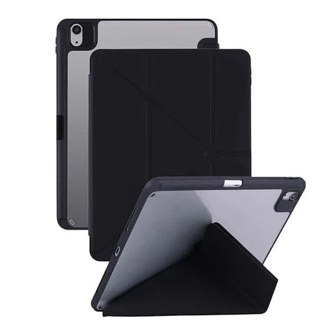 Funda Clear Negra iPad Air 4ta - 5ta Gen 10.9" / Pro 11" Con Ranura Apple Pencil 