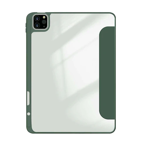 Funda Clear Verde iPad Air 4ta - 5ta Gen 10.9" / Pro 11" Con Ranura Apple Pencil 