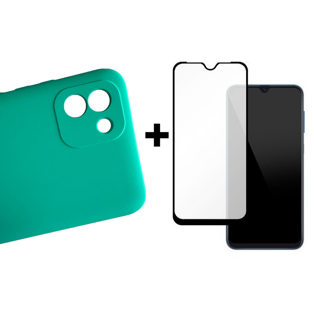 Carcasa Para Samsung A03 Normal Silicona Color + Mica Lámina