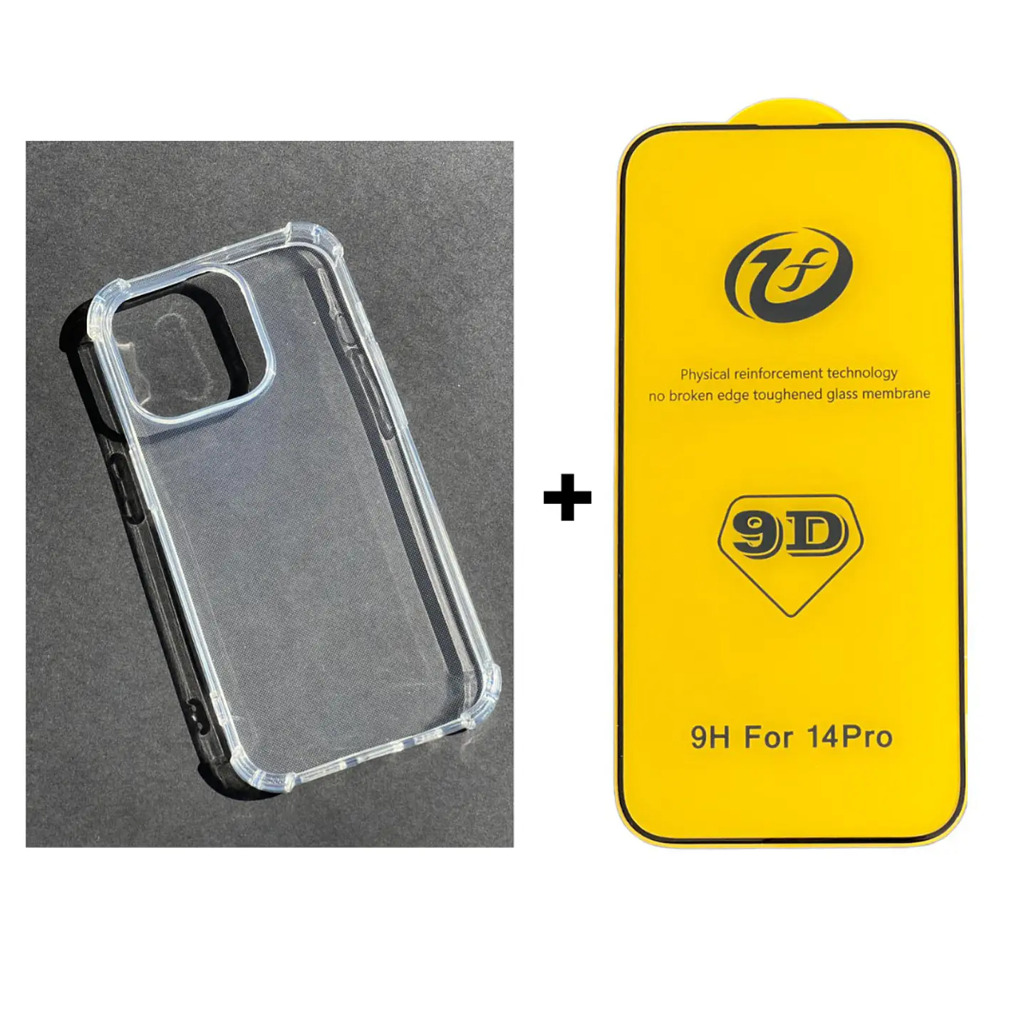 Carcasa Para iPhone 14 Pro Max Transparente Reforzada + Mica 1