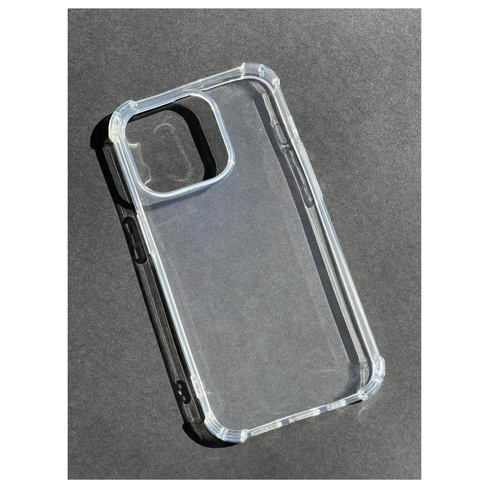 Carcasa Para iPhone 14 Pro Max Transparente Reforzada + Mica 2