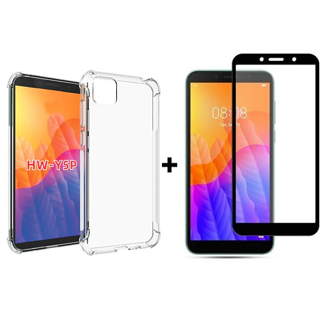 Carcasa Para Huawei Y5P Transparente Reforzada + Mica Lámina
