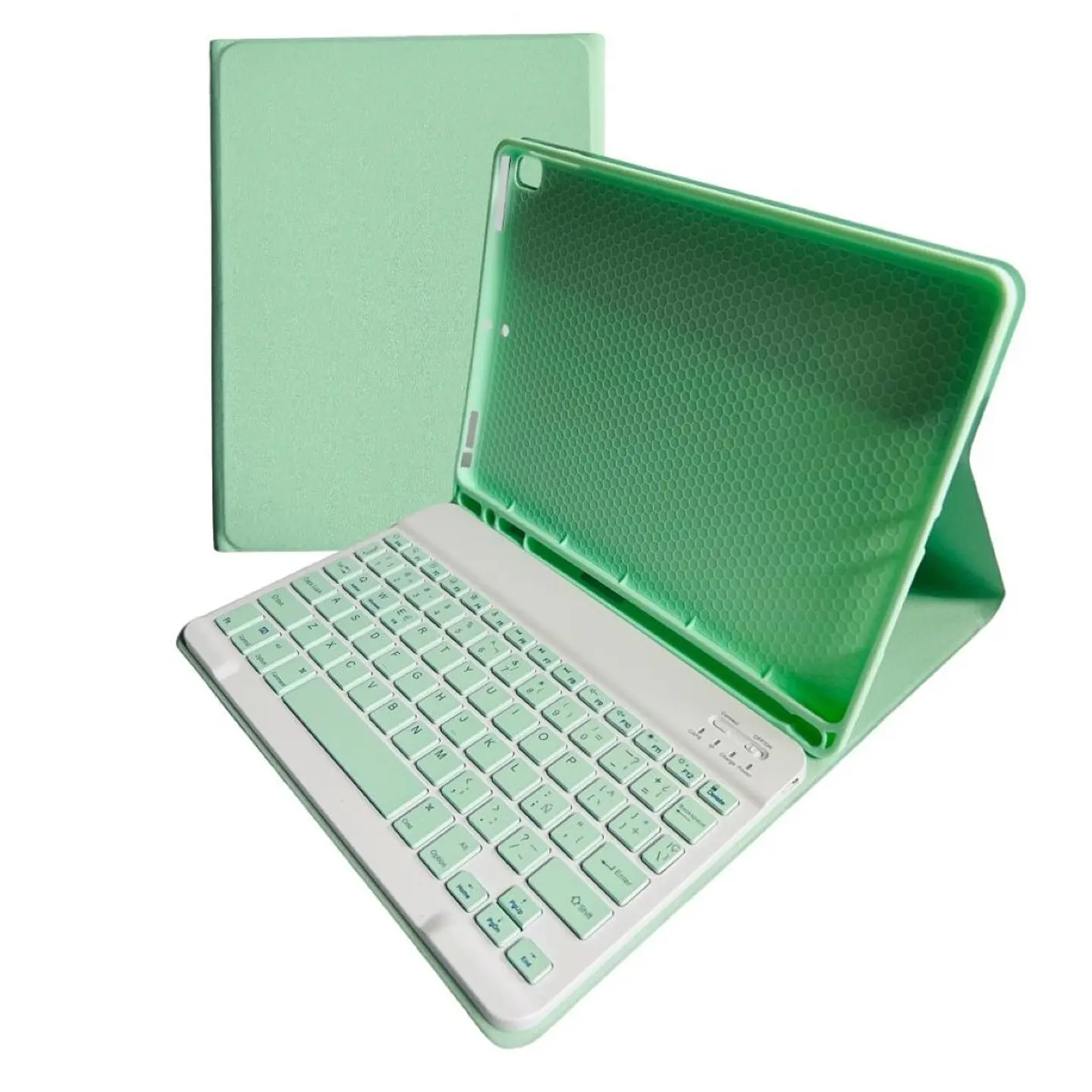 Funda + Teclado Verde Agua iPad 7ma/8va/9na Gen 10.2