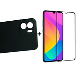 Carcasa Para Xiaomi Redmi A1 Silicona Color + Mica Lámina