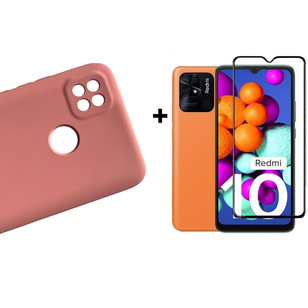 Carcasa Para Xiaomi Redmi 10a Silicona Color + Mica