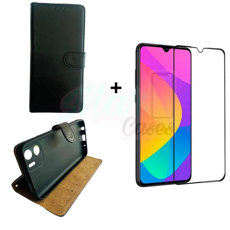 Carcasa Para Xiaomi Redmi A1 Flip Cover Agenda + Lámina 9