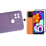 Carcasa Para Xiaomi Redmi 10c Silicona Color + Lámina Mica