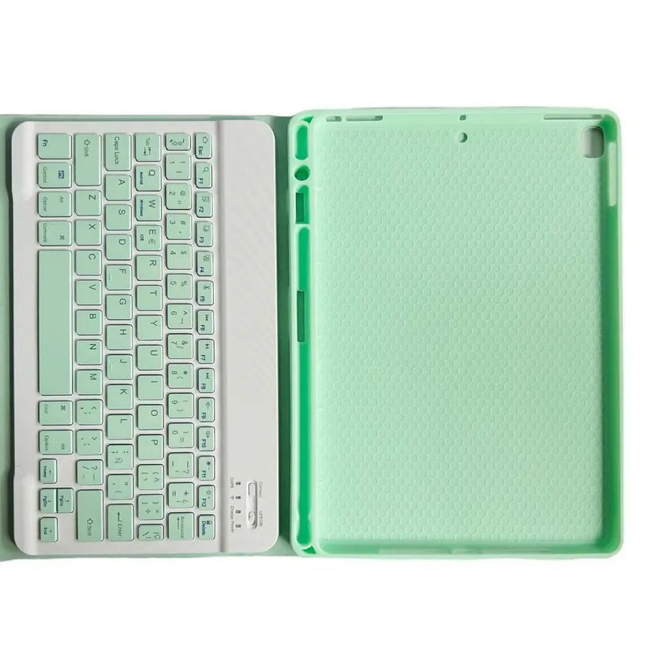 Funda + Teclado Verde Agua iPad 7ma/8va/9na Gen 10.2