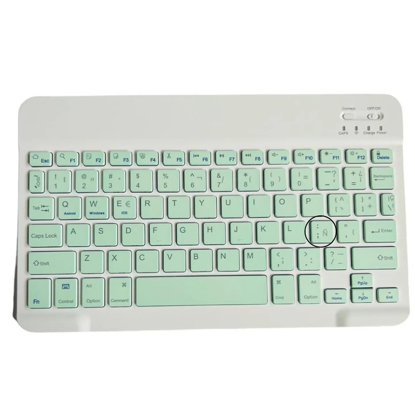 Funda + Teclado Verde Agua iPad 7ma/8va/9na Gen 10.2