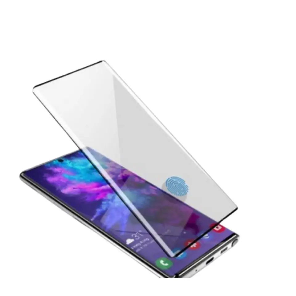 Mica Lámina De Vidrio Curvo Para Samsung Note 20 Ultra Con Hoyo 1