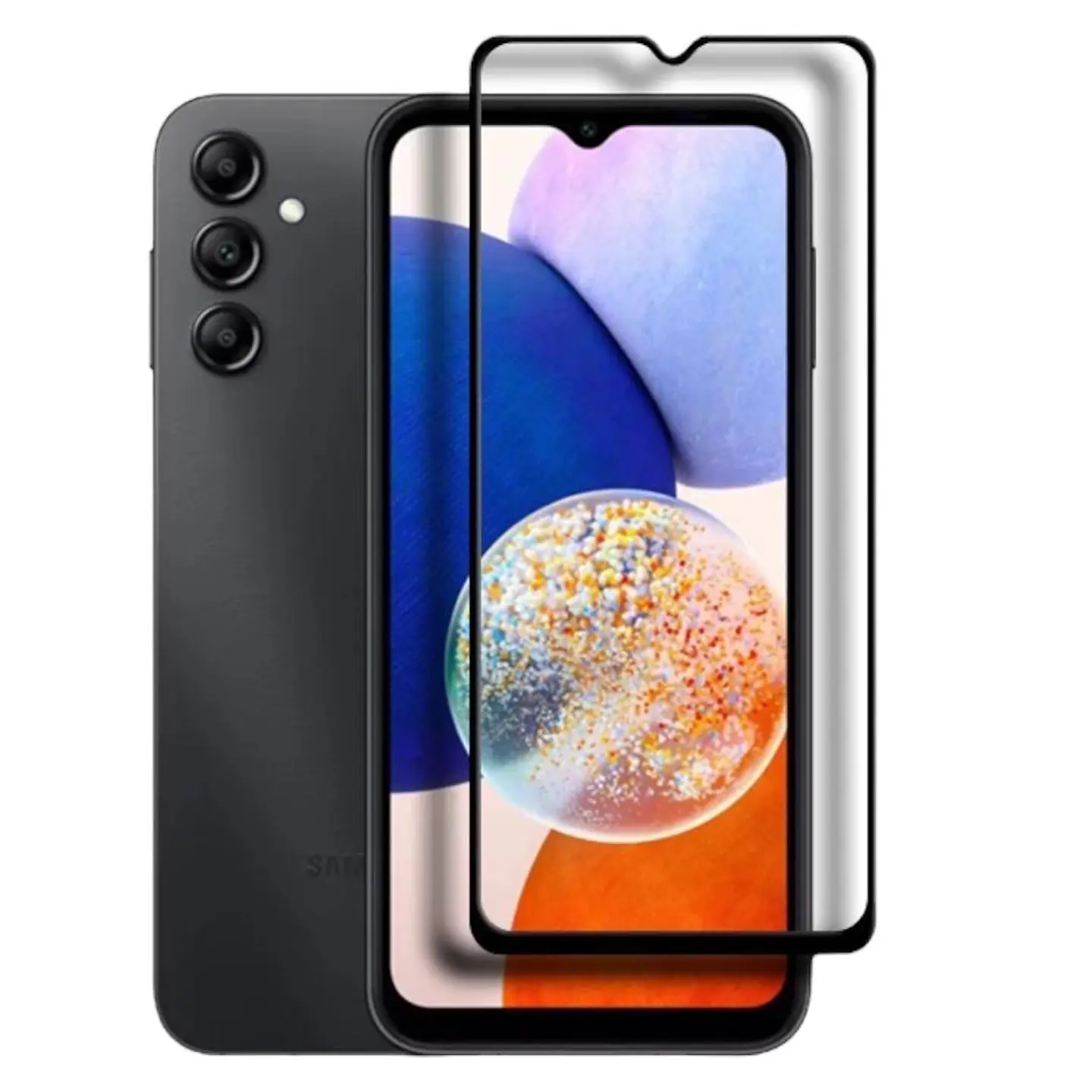 Mica Lámina Vidrio Templado Completa Para Samsung A14 5g 1
