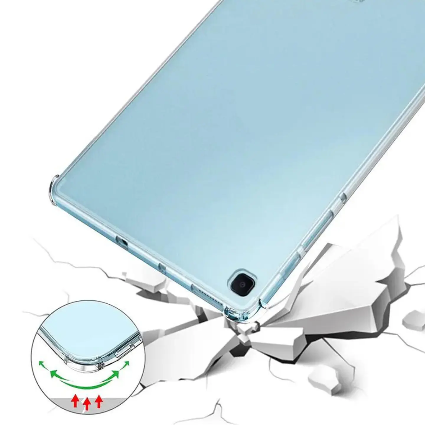 Carcasa Transparente Reforzada Para Samsung Tab S6 Lite 10.4 1