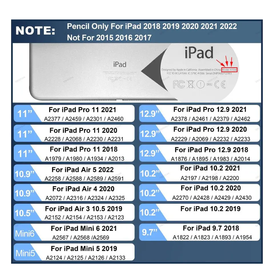 Lápiz Táctil Para iPad (+2018) Rechazo De Palma - Punta De Repuesto 6