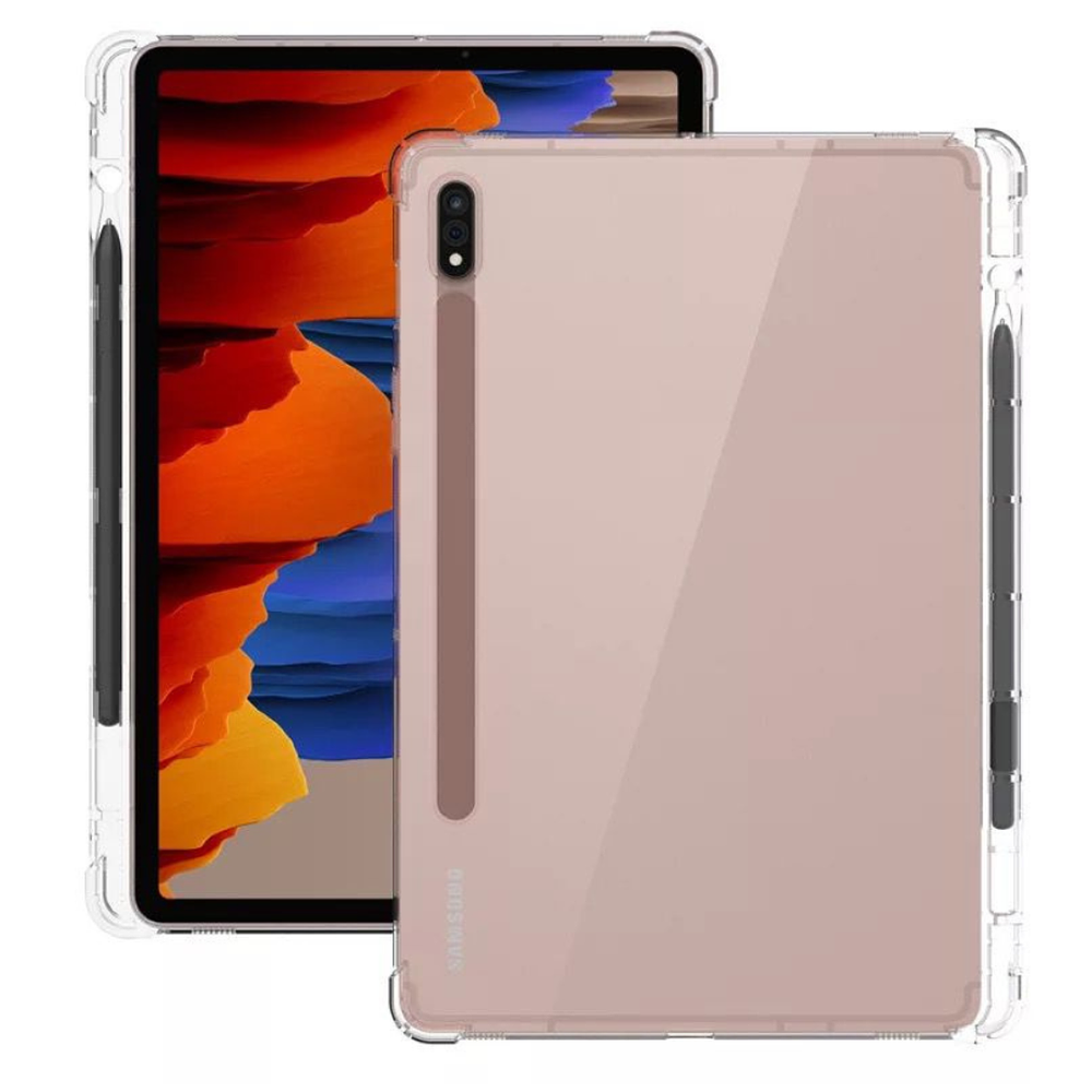 Carcasa Transparente Para Samsung Tab S7 Fe 12.4" Con Ranura