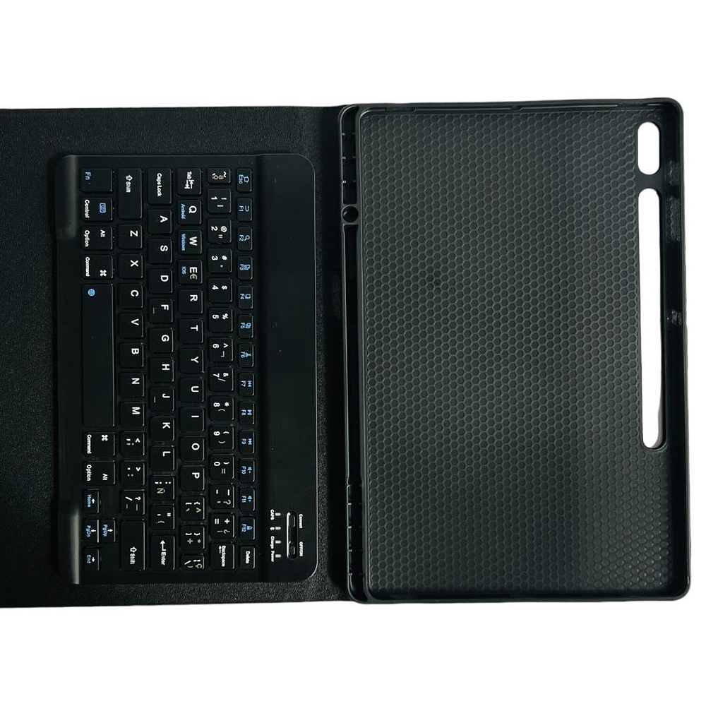 Funda + Teclado Negro Para Samsung S8 Plus 12.4" Con Ranura