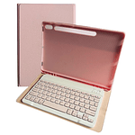 Funda + Teclado Rosado Para Samsung S8 Plus 12.4" Con Ranura