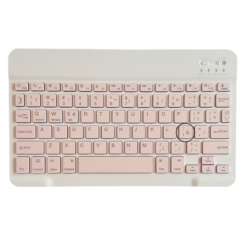 Funda + Teclado Rosado Para Samsung S8 Plus 12.4" Con Ranura