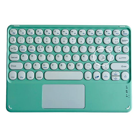 Teclado Inalámbrico Bluetooth Con Mouse (touchpad) Verde Menta