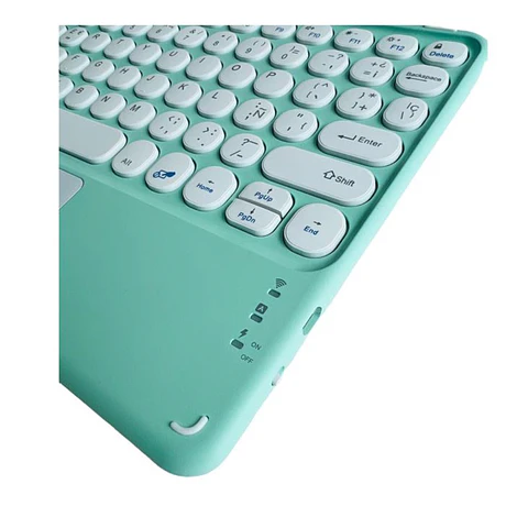 Teclado Inalámbrico Bluetooth Con Mouse (touchpad) Verde Menta