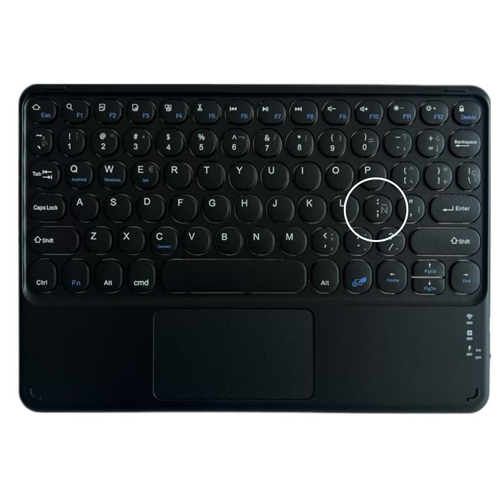 Teclado Inalámbrico Bluetooth Con Mouse (touchpad) Negro