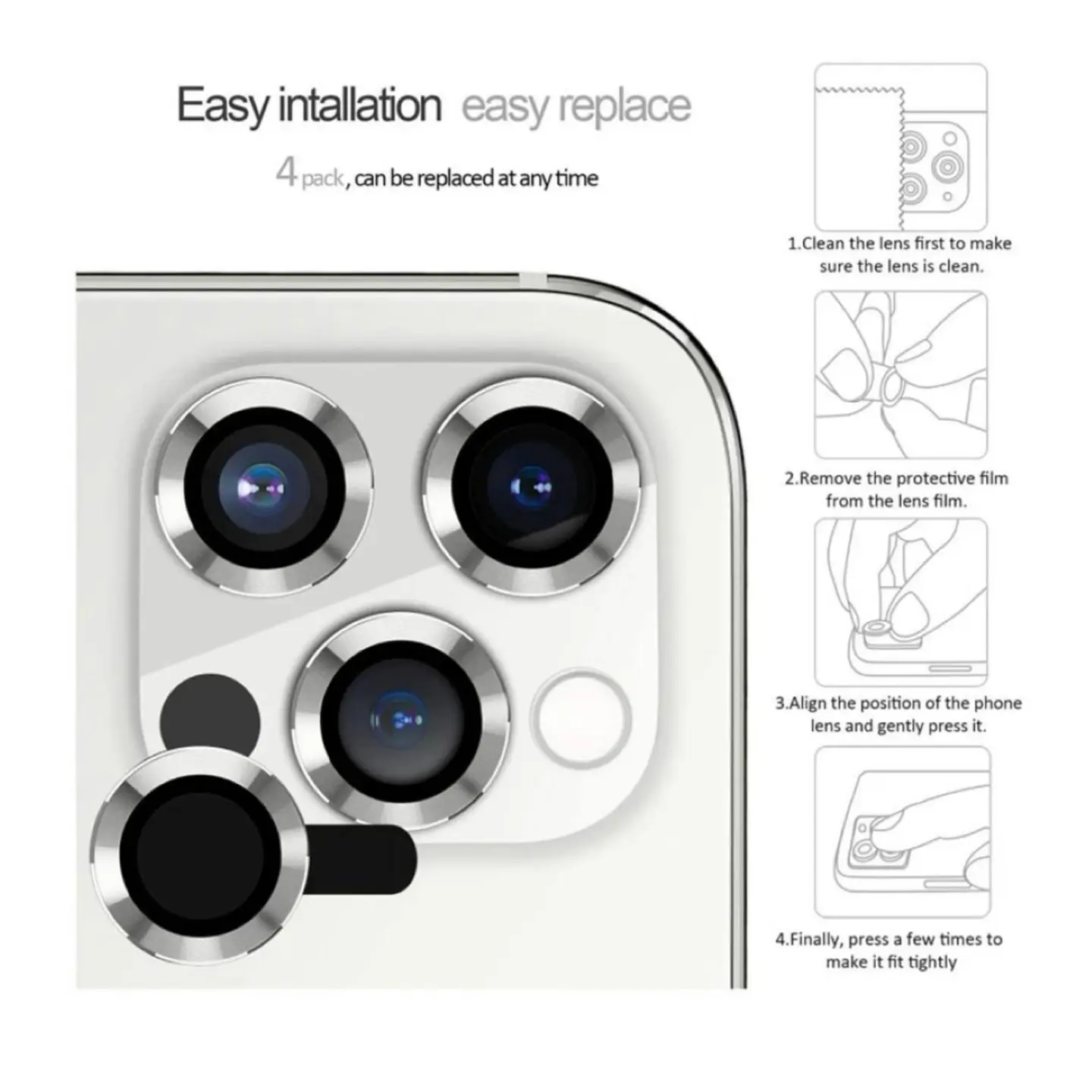 Protector De Lentes Para Cámara iPhone 15 Pro/ 15 Pro Max 11