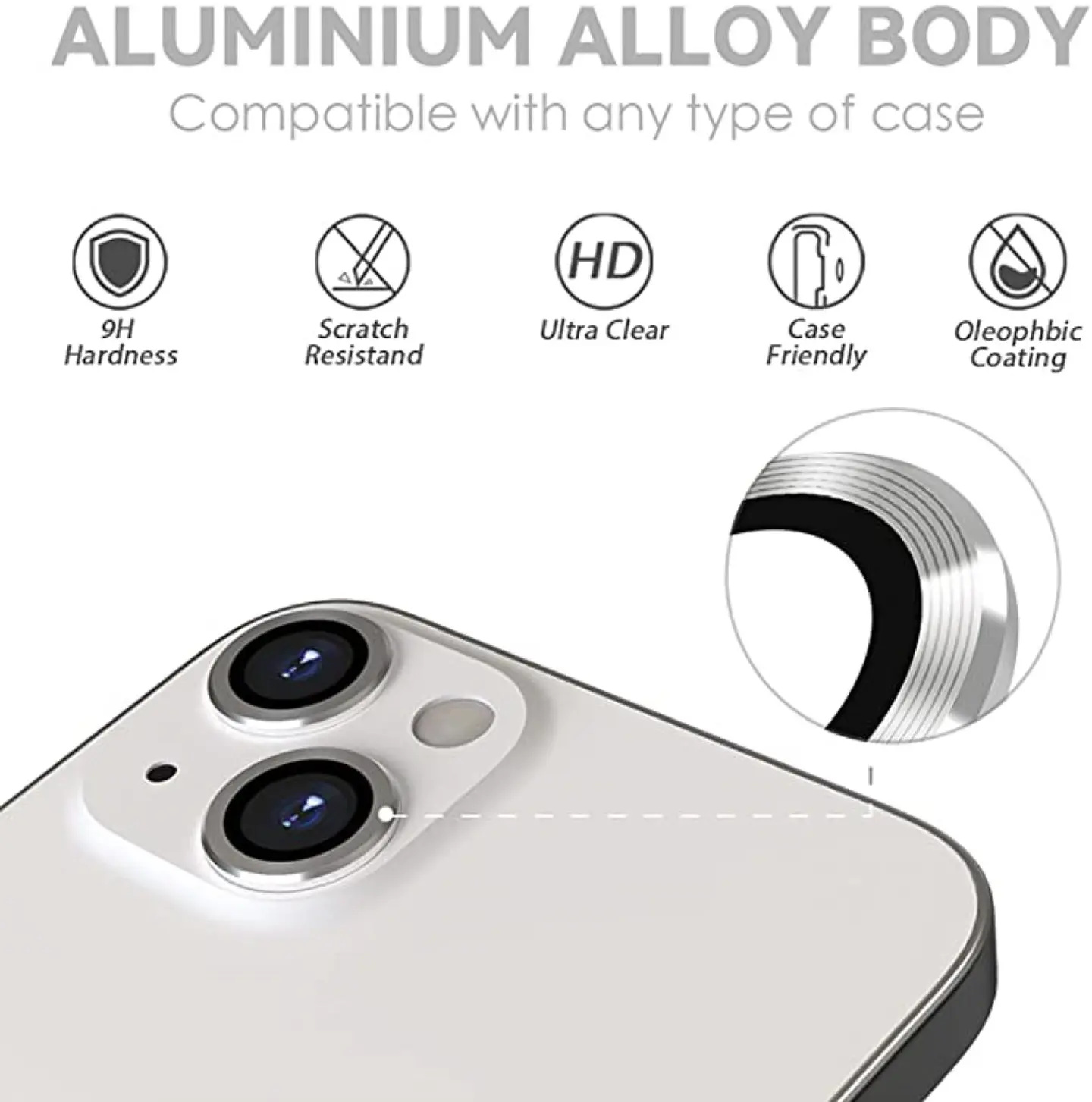 Protector De Lentes Para Cámara iPhone 15 Normal/ 15 Plus 9