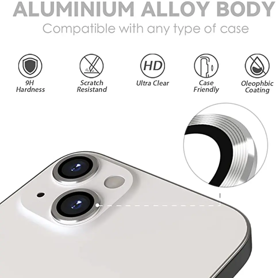 Protector De Lentes Para Cámara iPhone 15 Normal/ 15 Plus 9