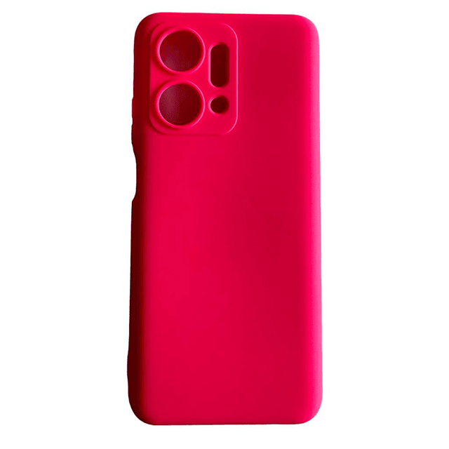 Funda de silicona para iphone 11 color rosa chicle camara cerrada
