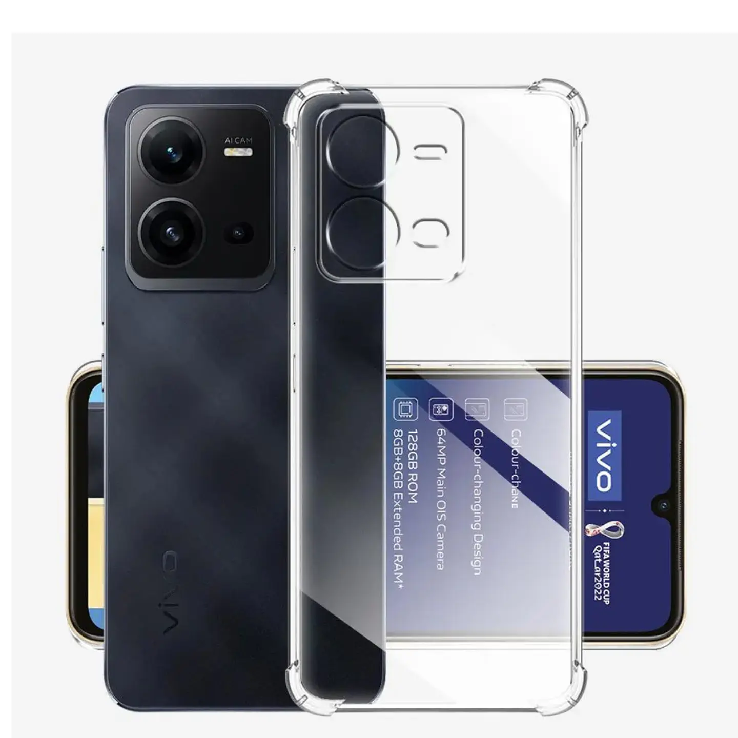 Carcasa Transparente Reforzada Para Vivo Y22 Y22 5g 1