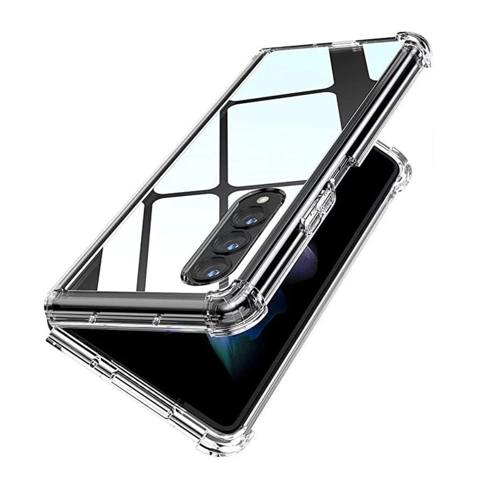 Carcasa Para Samsung Z Fold 3 Transparente Reforzada