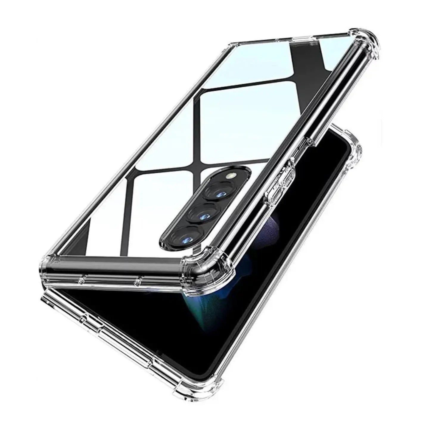 Carcasa Para Samsung Z Fold 3 Transparente Reforzada 2