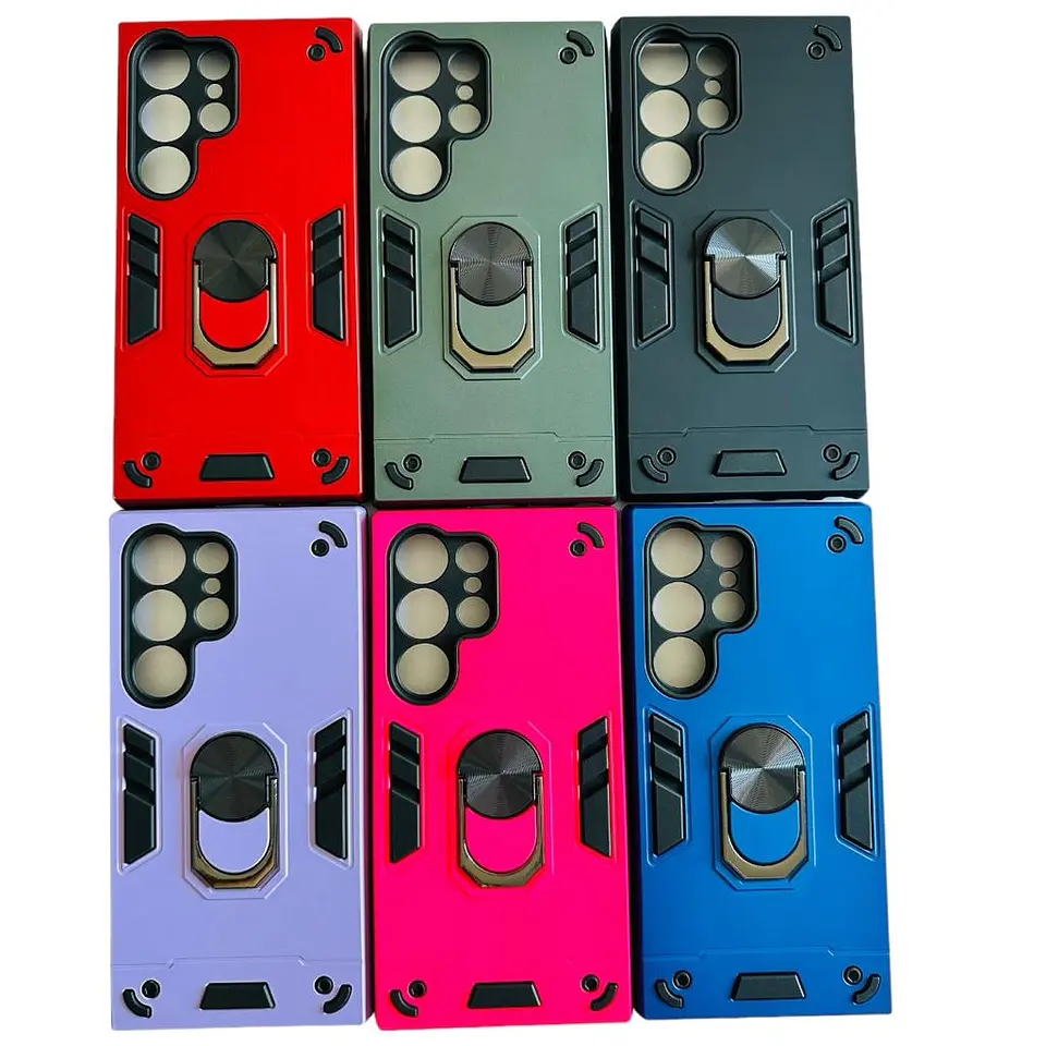 Carcasa Para Samsung S24 Ultra Anti Golpes Anillo Colores 1