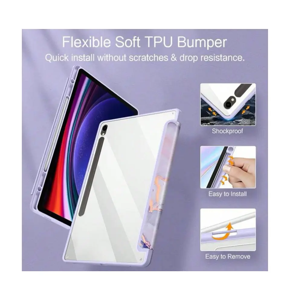 Funda Smart Cover Para Tablet Samsung S9 11 X710 Mármol 7